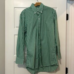 Ledbury button down.  Size 16.5.  Green gingham check